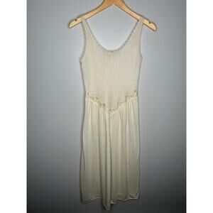 Barad & Co Vintage Nightgown Women Medium Cream EUC Lace Trim ILGWU Slip Dress